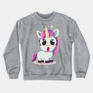 Surprised Unicorn Crewneck Sweatshirt